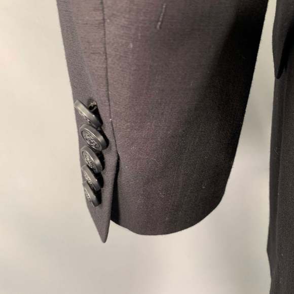 JUST CAVALLI Black Cotton Blend Single Breasted Tuxedo - Picture 7 of 16